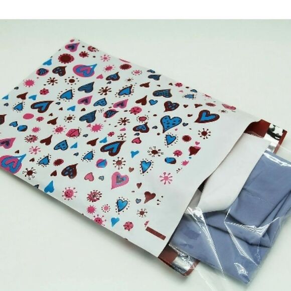 Colorful Heart Pattern Mail Poly Shipping Merchag Supply Swag Boho Cute Fun Y2k - Picture 4 of 14